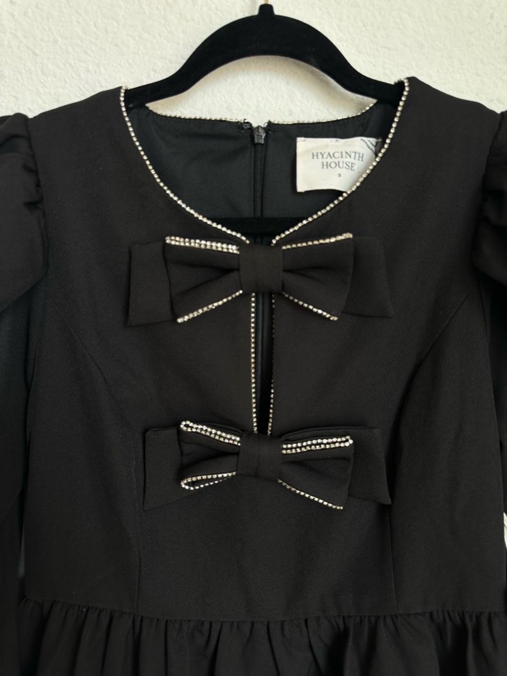 Tuckernuck Hyacinth House Embellished Bow Blair Mini‎ Dress SMALL NWT cocktail - Picture 7 of 16